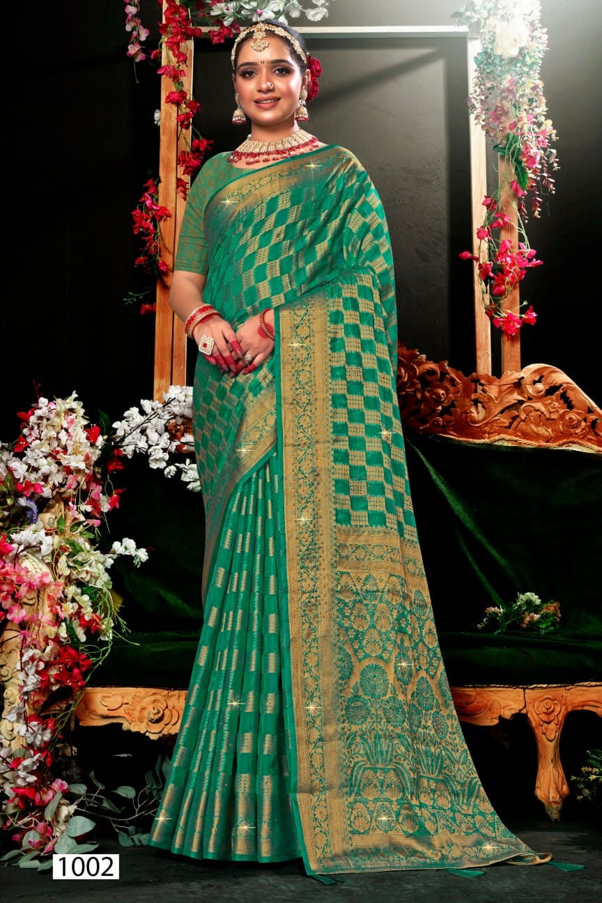 Darpan Saroski Vol 4 By Saroj Organza Designer Wedding Sarees Wholesale Market In Surat
